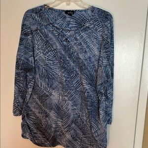 Erika Blue and Gray Relaxed Tunic